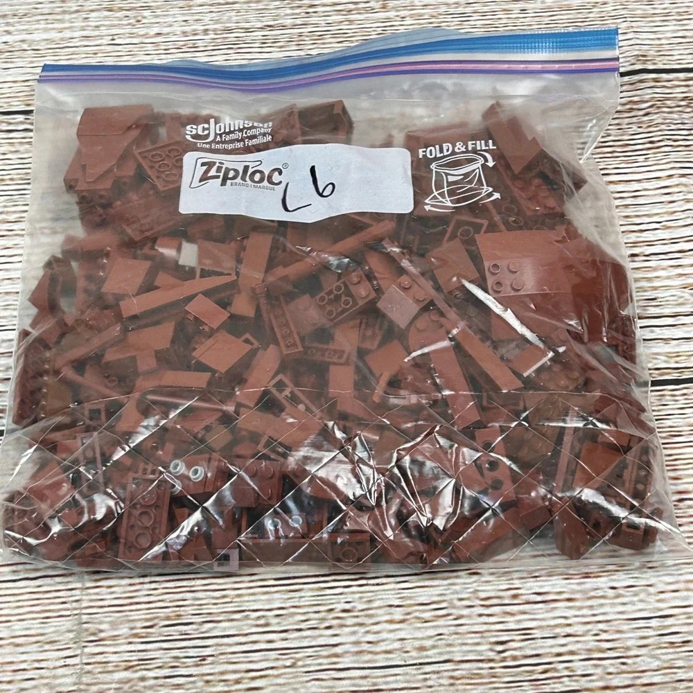 LEGO Reddish Brown Bulk Bricks‎ and Plates Mixed Lot 13.6oz Building Parts